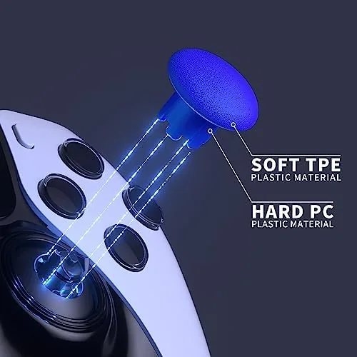 The blue caps beside the stock Edge sticks and a set of rubber covers