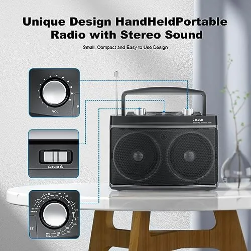The Portable AM FM Radio with Best Reception, Transistor Radio with compared in context