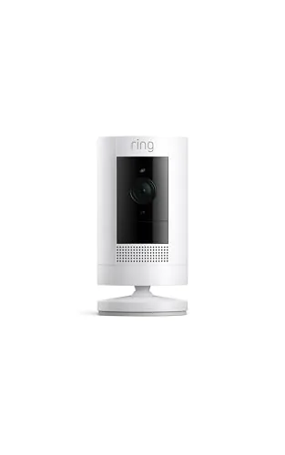 Ring app showing a live view feed from the Outdoor Cam on a phone