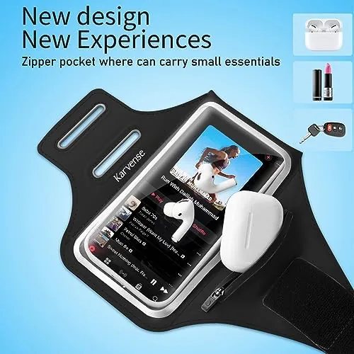 Close look at the Running Phone Holder, Arm Band for Running for iPhone & build quality