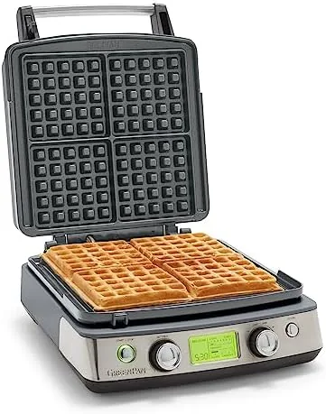 GreenPan Elite 4-Square Waffle Maker Review: Four Waffles With a Crunch Control