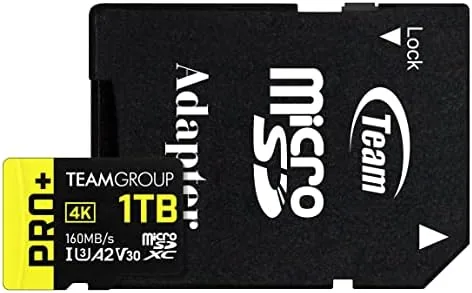 The TEAMGROUP A2 Pro Plus Card 1TB Micro SDXC UHS-I U3 compared in context
