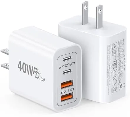 [2-Pack] 40W USB C Charger Block, 4-Port Type C Fast Charging Brick | 2 Review: Tested and Rated
