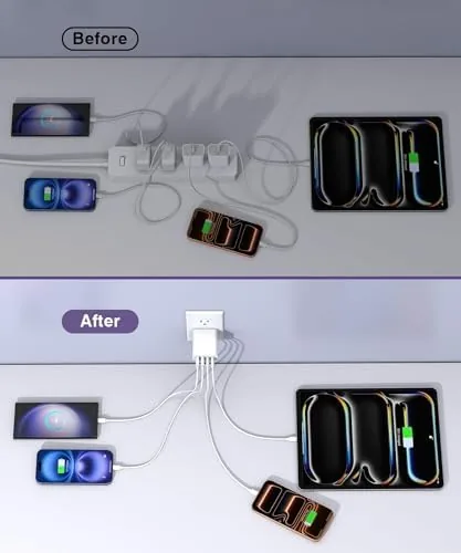 The [2-Pack] 40W USB C Charger Block, 4-Port Type C Fast compared in context