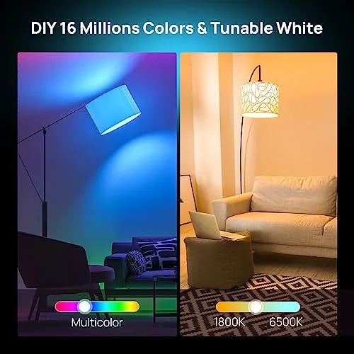 Detail shot of the Consciot Smart Light Bulbs with Remote Control, LED Light Bulb features