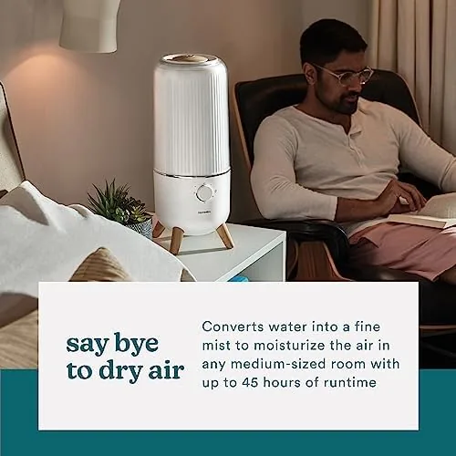 The Homedics Ultrasonic Humidifier, Bedrooms and Home Offices, 0.97-Gallon Tank | in real use
