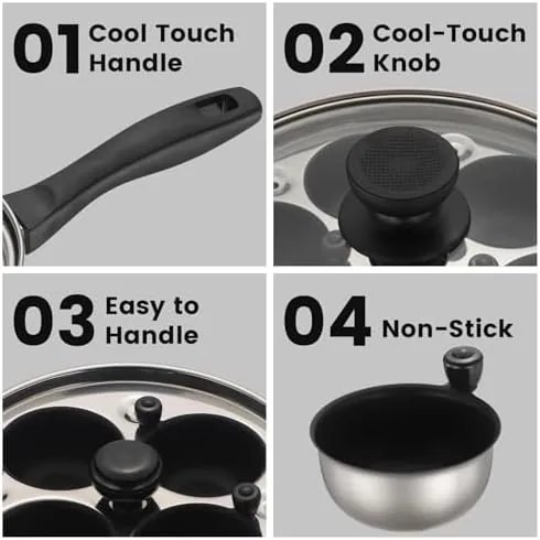 The MARSKITOP poacher pan next to silicone cups and a microwave cooker