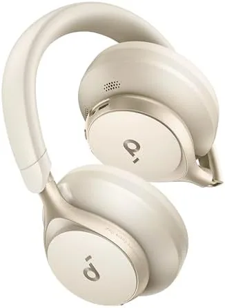 Close view of the Soundcore Space One earcup padding and driver housing