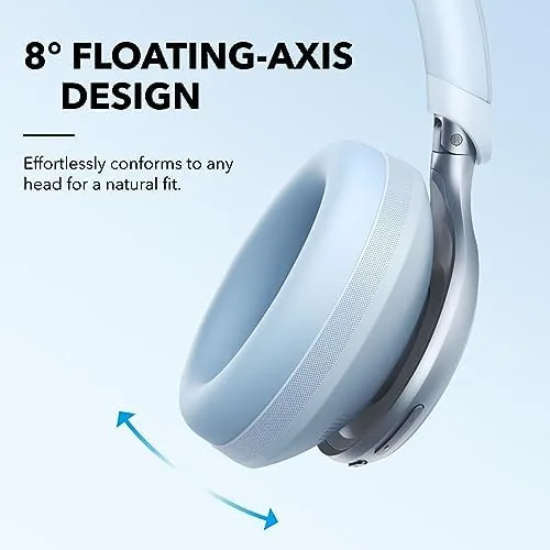 Soundcore Space One worn by a listener during a commute