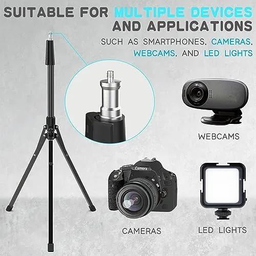 The UBeesize 92'' Cell Phone Tripod Stand with 16.5'' Gooseneck and compared in context