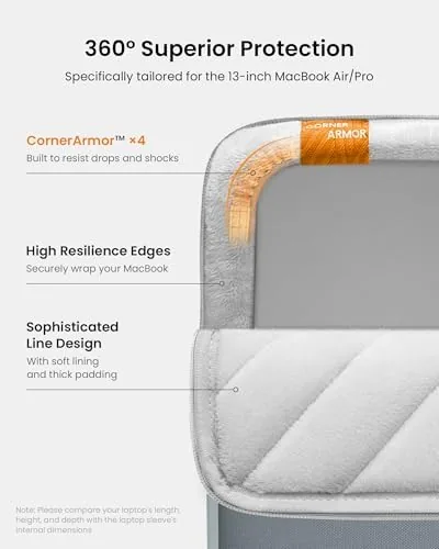 Another view of the tomtoc 360° Protective Laptop Sleeve for 13-inch MacBook Air M5/A3449
