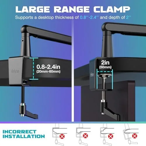 The FIFINE Gaming Microphone and Low Profile Arm Stand Bundle, XLR/USB in real use