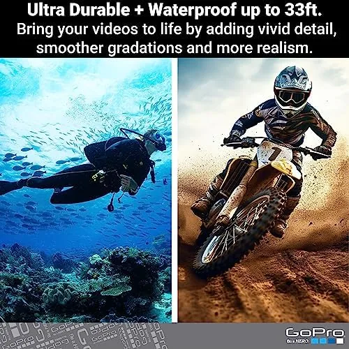 The HERO11 recording underwater in a pool to test the waterproof seal