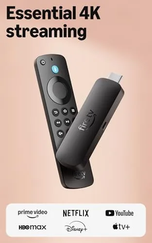 Amazon Fire TV Stick 4K Select plugged into an HDMI port on a television