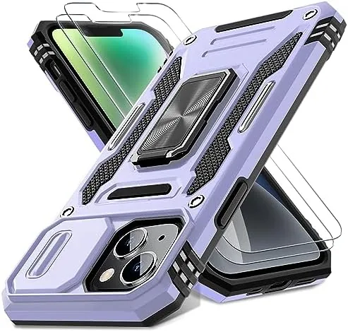 DEERLAMN Case for iPhone 13/iPhone 14 6.1-Inch with Slide Camera Cover+Screen Protector(2 Packs),Rotated Ring Review: Tested and Rated