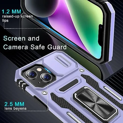 The DEERLAMN Case for iPhone 13/iPhone 14 6.1-Inch with Slide Camera compared in context