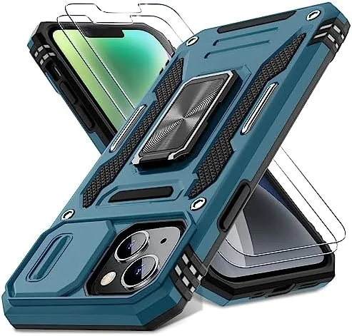 DEERLAMN Case for iPhone 13/iPhone 14 6.1-Inch with Slide Camera Cover+Screen Protector(2 Packs),Rotated Ring Review: Tested and Rated