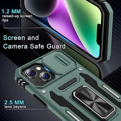 The DEERLAMN Case for iPhone 13/iPhone 14 6.1-Inch with Slide Camera compared in context