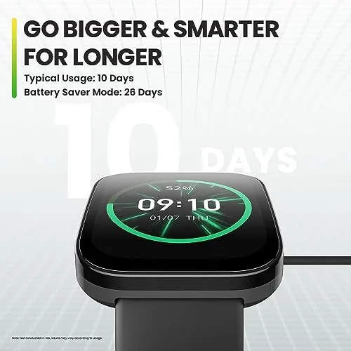 Detail shot of the Amazfit Bip 5 Smart Watch, 1.9" Screen, 10-Day Battery, GPS features