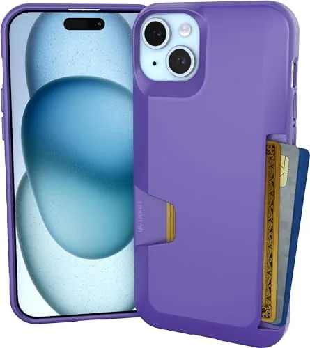 Smartish iPhone 15 Plus Wallet Case, Card Holder, Wallet Slayer V1, Purple | Drop-Tested Review: Tested and Rated