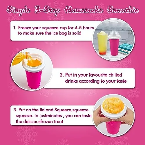 The Slushie Maker Cup, Magic Quick Frozen Smoothies Cups for Homemade in real use