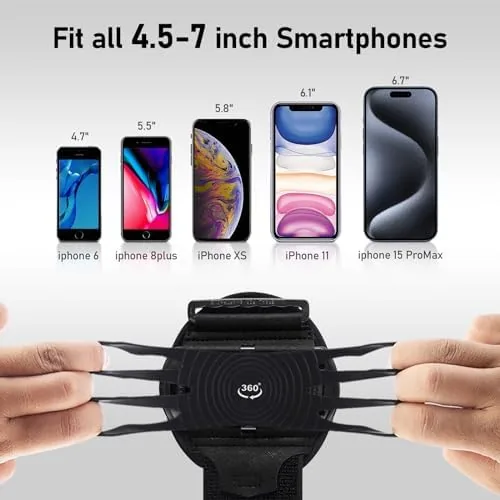 Close up of the detachable cradle holding a smartphone by its edges