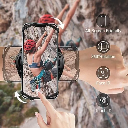 The cradle rotated sideways to landscape position on the forearm band