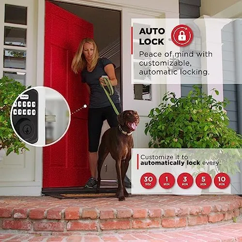 The Powerbolt 250 compared side by side with a standard keyed deadbolt
