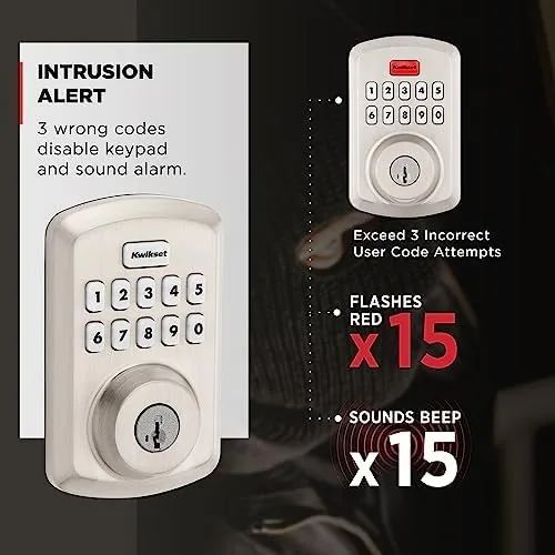 The Powerbolt 250 installed on a side door with the satin nickel finish visible
