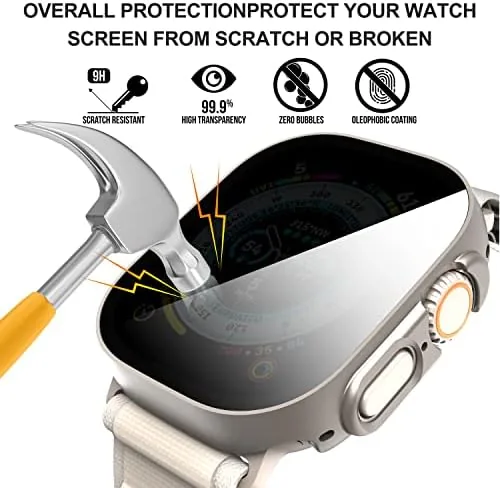 Another view of the Suoman for Apple Watch Ultra 3/2/1 49mm Privacy Screen Protector