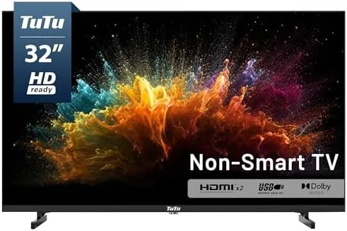 TuTu 32 Inch HD TV, 2K LED Small Flat Screen Non-Smart Television, Works with Review: Tested and Rated