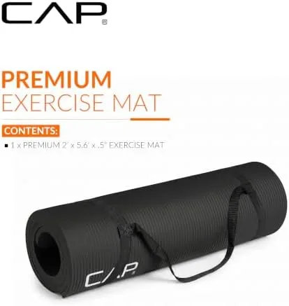 Close look at the CAP Barbell 1/2-Inch High Density Exercise Yoga Mat with Strap build quality