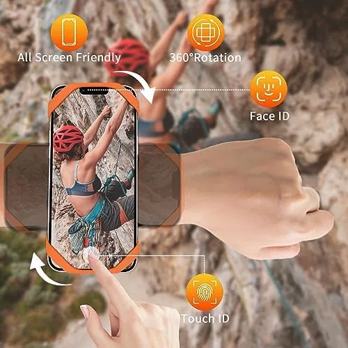 The phone holder in arm mode during an outdoor training run
