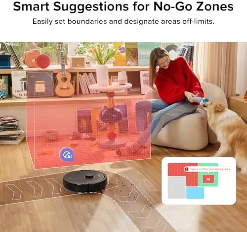 Roborock Q5 Pro docked and charging at its base