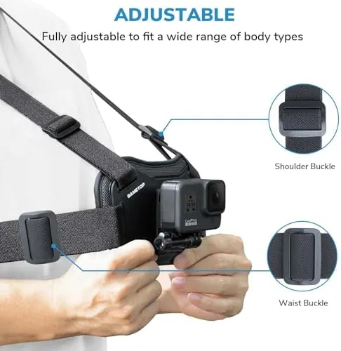 The Chest Mount Harness Strap Chesty Body Mount for GoPro DJI in real use