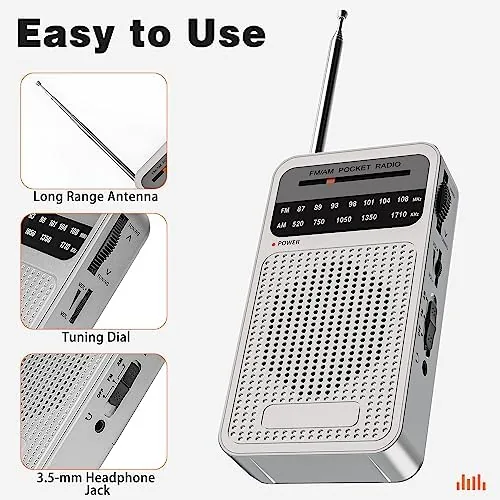 The Goodes Portable Radio AM FM, Transistor Radio with Best Reception in real use