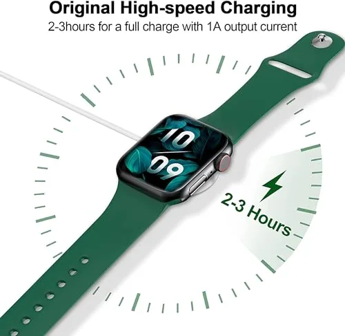 An Apple Watch snapping onto the magnetic charging puck