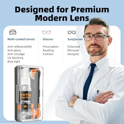 Testing the Glasses Cleaner Eyeglass Cleaning Kit with Anti Fog Spray, Microfiber over two weeks