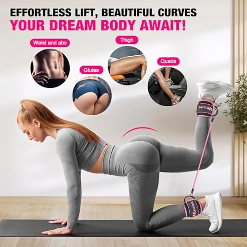 Close look at the Ankle Resistance Bands with Cuffs, Ankle Bands for Working Out build quality