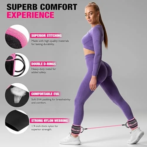 The Ankle Resistance Bands with Cuffs, Ankle Bands for Working Out in real use