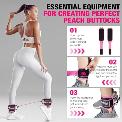 Another view of the Ankle Resistance Bands with Cuffs, Ankle Bands for Working Out