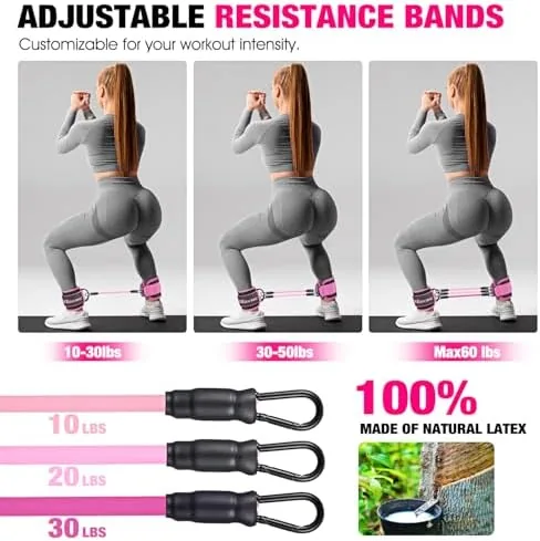 Testing the Ankle Resistance Bands with Cuffs, Ankle Bands for Working Out over two weeks