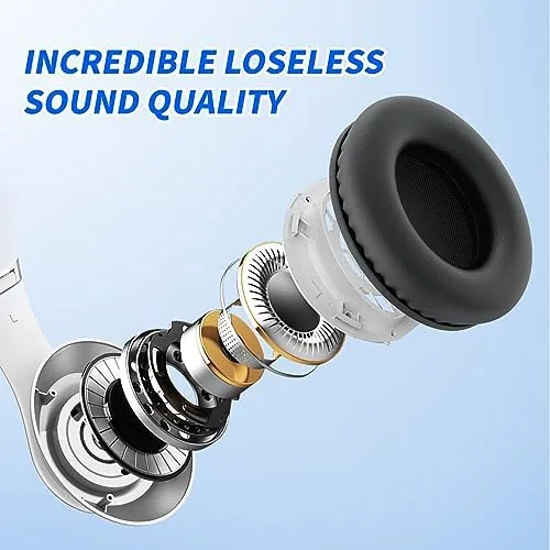 Close look at the Uliptz Bluetooth Headphones Over Ear, Wireless HiFi Stereo Foldable Headset build quality