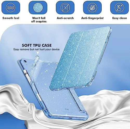 The INFILAND Glitter Case for iPad A16 11th/10th Generation 11/10.9 Inch in real use
