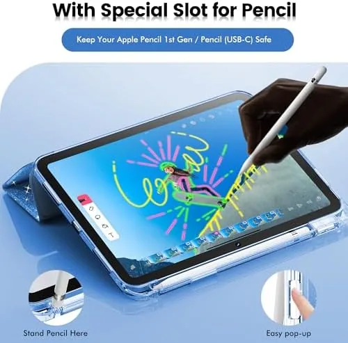 The INFILAND Glitter Case for iPad A16 11th/10th Generation 11/10.9 Inch compared in context