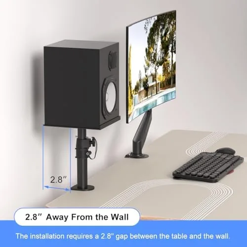 Testing the suptek Clamp-on Speaker Stand Desk Mount Set, Height Adjustment, Tilt over two weeks