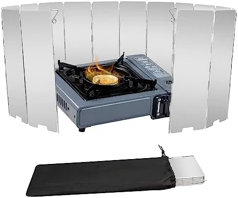16 Plates Aluminum Stove Windshield with Drawstring Bag | for Camping, Butane Stoves Review: Tested and Rated