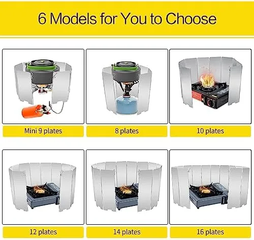 Close look at the 16 Plates Aluminum Stove Windshield with Drawstring Bag | for build quality