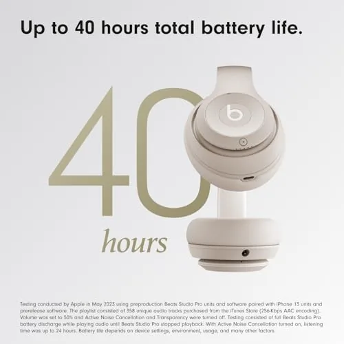 The Beats Studio Pro Premium Wireless Over-Ear Headphones- Up to 40-Hour in real use