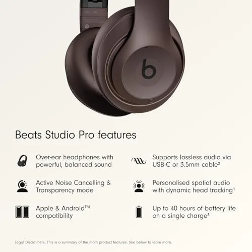 Close look at the Beats Studio Pro Premium Wireless Over-Ear Headphones- Up to 40-Hour build quality
